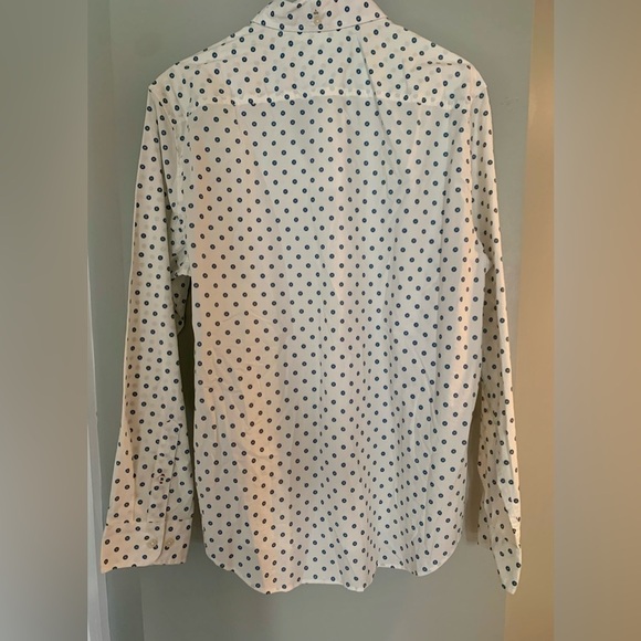 Men’s Tommy Hilfiger White Floral Polka Dot Shirt NWT - Picture 2 of 3
